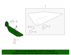 Mudguard rear right Toyota Prius 50 16-22