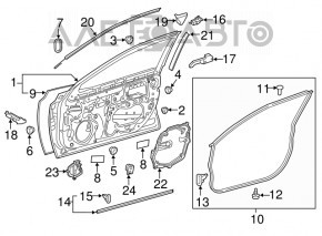 Toyota Camry v70 18-24 keyless front right door assembly, white 040