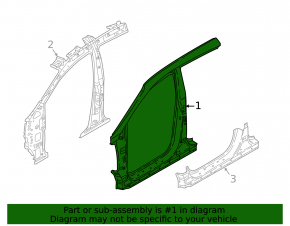 Left center pillar for Kia Sportage 20-22