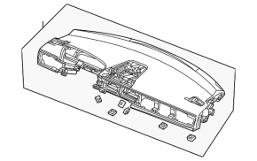 Honda Civic XI FE/FL 22-26 Black Dashboard Without Airbag