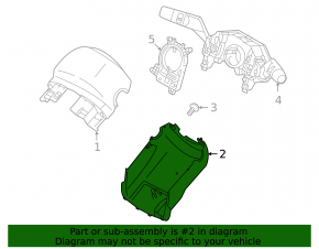 Mitsubishi Outlander 22-25 Steering Column Trim, 2 Pieces, Black