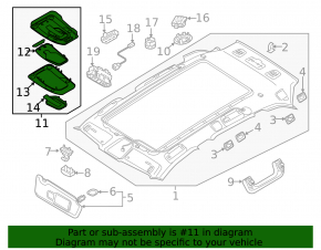 Front light Audi Q5 80A 18-20 under sunroof, gray, scratches