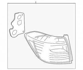 Left headlight for Toyota Highlander 2010 hybrid