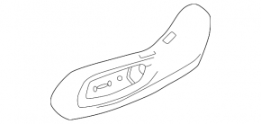 Driver's seat side pad left Honda CRV 23-25 black