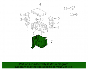 Lexus GX470 03-09 Underhood Fuse Box Housing