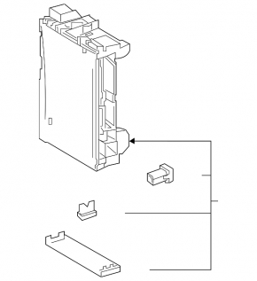 Fuse box under the dashboard Toyota Rav4 19-