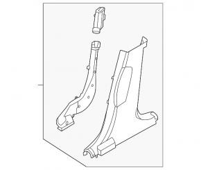 Kia EV6 22-24 black lower right center pillar trim