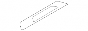 Black outer rear right door sill plate for Hyundai Tucson 22-25