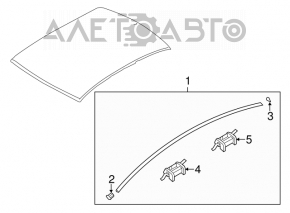 Left roof lining for Kia Optima 11-16