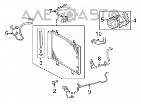 Air conditioning hose compressor-heater first Lexus IS250 IS300 IS350 06-13