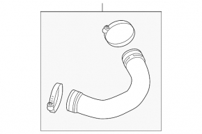 Intercooler pipe left lower Audi A4 B8 08-16 2.0T rubber