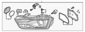Left front headlight assembly for Audi Q3 8U 16-18 xenon