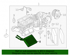 Heater radiator for Porsche Cayenne 958 11-14