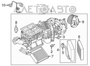 Heater radiator for Porsche Cayenne 958 11-14
