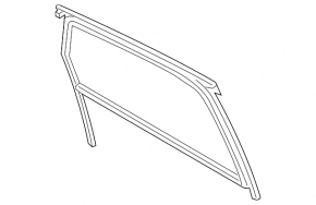 Rear left glass seal Porsche Macan 15-18