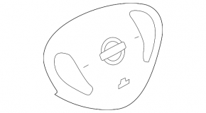 Black, 13-15 Nissan Leaf SV SL steering wheel airbag for the driver.