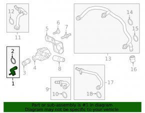 Cooling system flange Porsche Cayenne 24-26 4.0