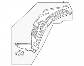 Front left fender liner Mercedes X167 GLS 450 580 20-26 front part, off road pkg