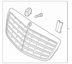 Radiator grill grill Mercedes W221 07-09