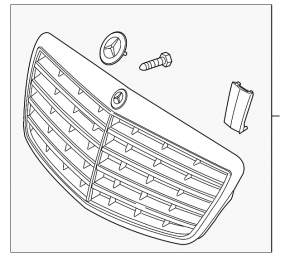Radiator grill grill Mercedes W221 07-09