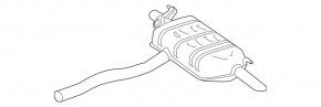 Mercedes X247 GLB 20-26 M260 rear barrel muffler