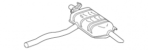 Mercedes X247 GLB 20-26 M260 rear barrel muffler