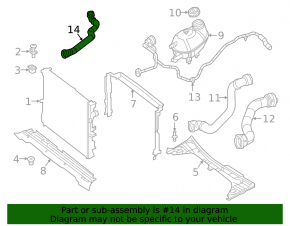 Intercooler radiator pipe right Mercedes W213 E 300 17-19 2.0T