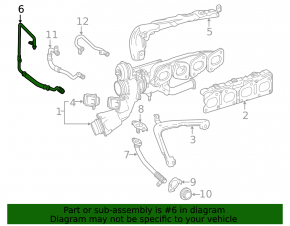 Mercedes C-class W205 300 15-18 turbo oil supply pipe
