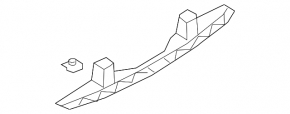 Rear bumper mount, center lower, Mazda 3 19-24 4d, Japan built