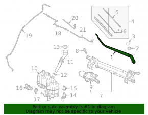 Left wiper arm Mazda 3 14-18 BM
