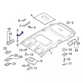 Ceiling handle left Ford Ecosport 18-22