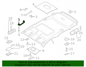 Ceiling handle left Ford Ecosport 18-22