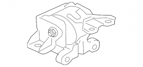 Left engine mount for Mitsubishi Lancer 10-17