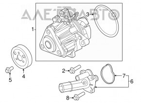Cooling pump Ford Edge 15-18 2.0T