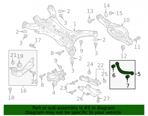 Upper rear left arm Mazda CX-9 16-