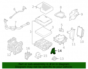 Engine mount bracket left Nissan Leaf 18-