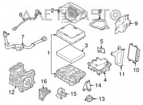 Engine mount bracket left Nissan Leaf 18-