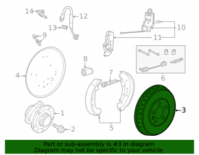Rear left brake drum Volkswagen ID.4 23-25