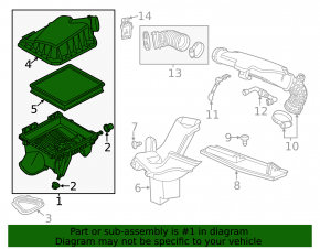 Air Filter Housing Chevrolet Impala 14-19 2.5