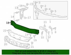 Chevrolet Malibu 16-23 Front Bumper Reinforcement