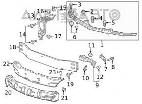 Chevrolet Malibu 16-23 Front Bumper Reinforcement