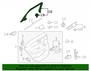 Door frame inner rear right Volvo XC60 18-23