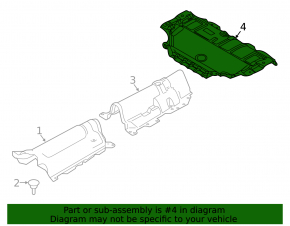 Volvo XC60 18-26 Rear Exhaust Muffler Heat Shield