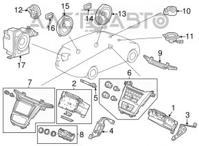 Front Left Door Speaker Acura ILX 13- Foster