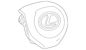 Airbag in steering wheel driver Lexus RX350 RX450h 16-22 brown