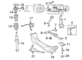Front left spring for Lexus IS200 IS300 99-05