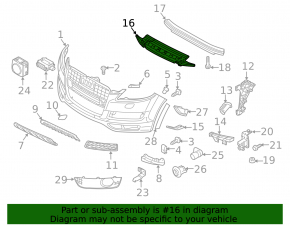 Audi Q7 10-15 S-line front bumper absorber
