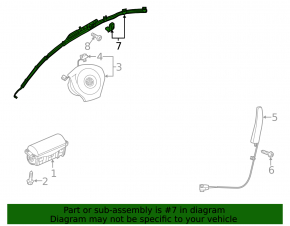 Left side curtain airbag for VW Passat B8 16-19 USA