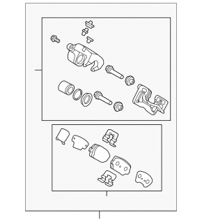 Rear left support Hyundai Santa FE Sport 13-16 prerest FWD rusty