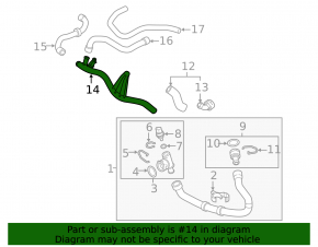 Cooling system pipe VW Tiguan 18- 2.0T plastic